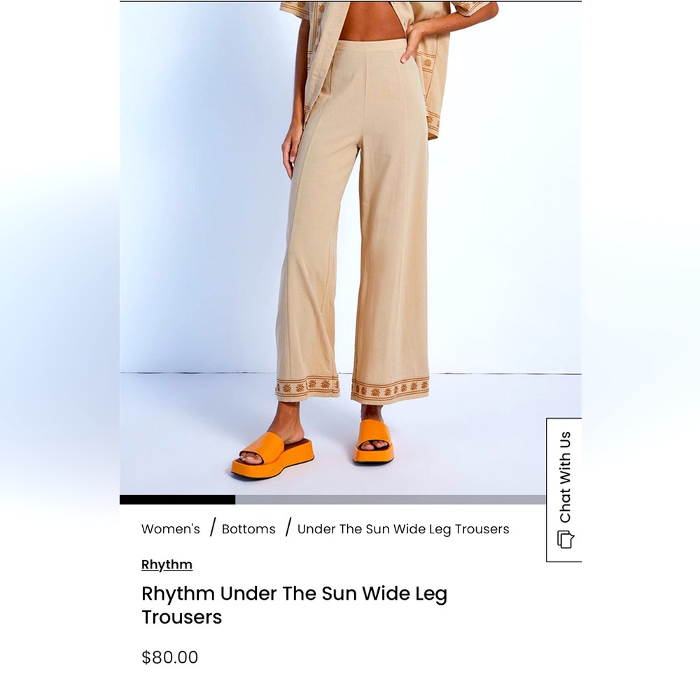 Rhythm Tan Wide Leg trousers